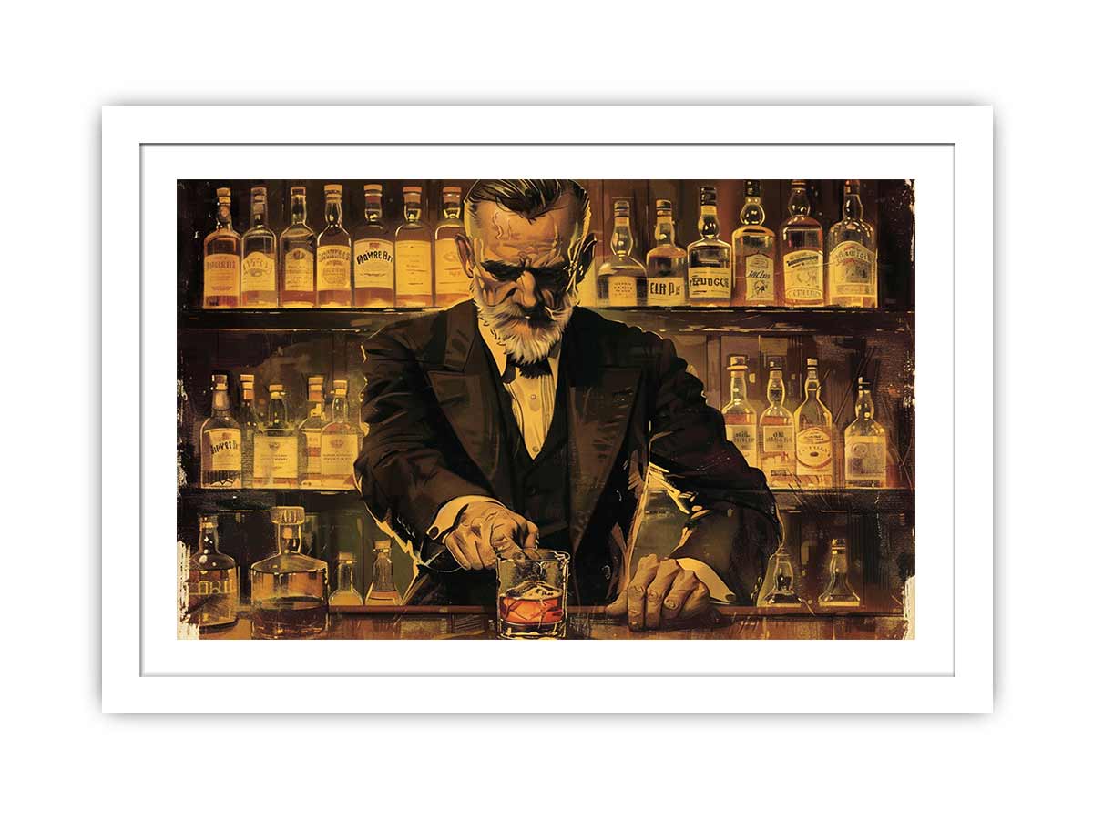 Vintage whiskey Framed print
