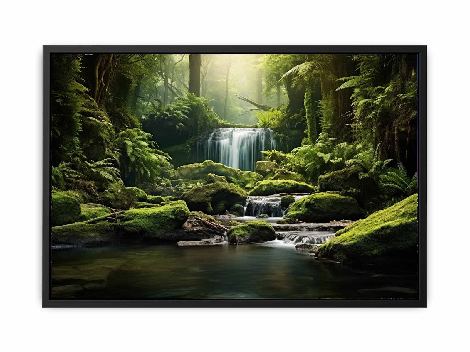 Rainforest River Canvas Art Print