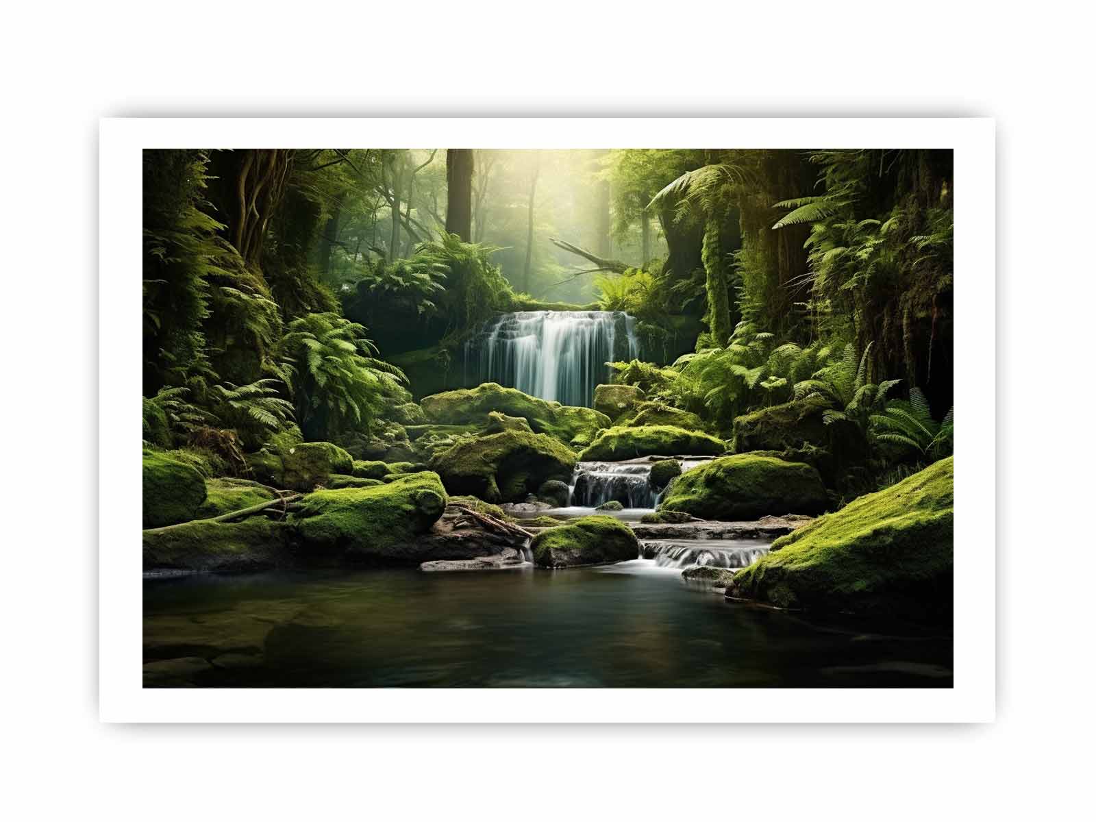 Rainforest River Canvas Art Print