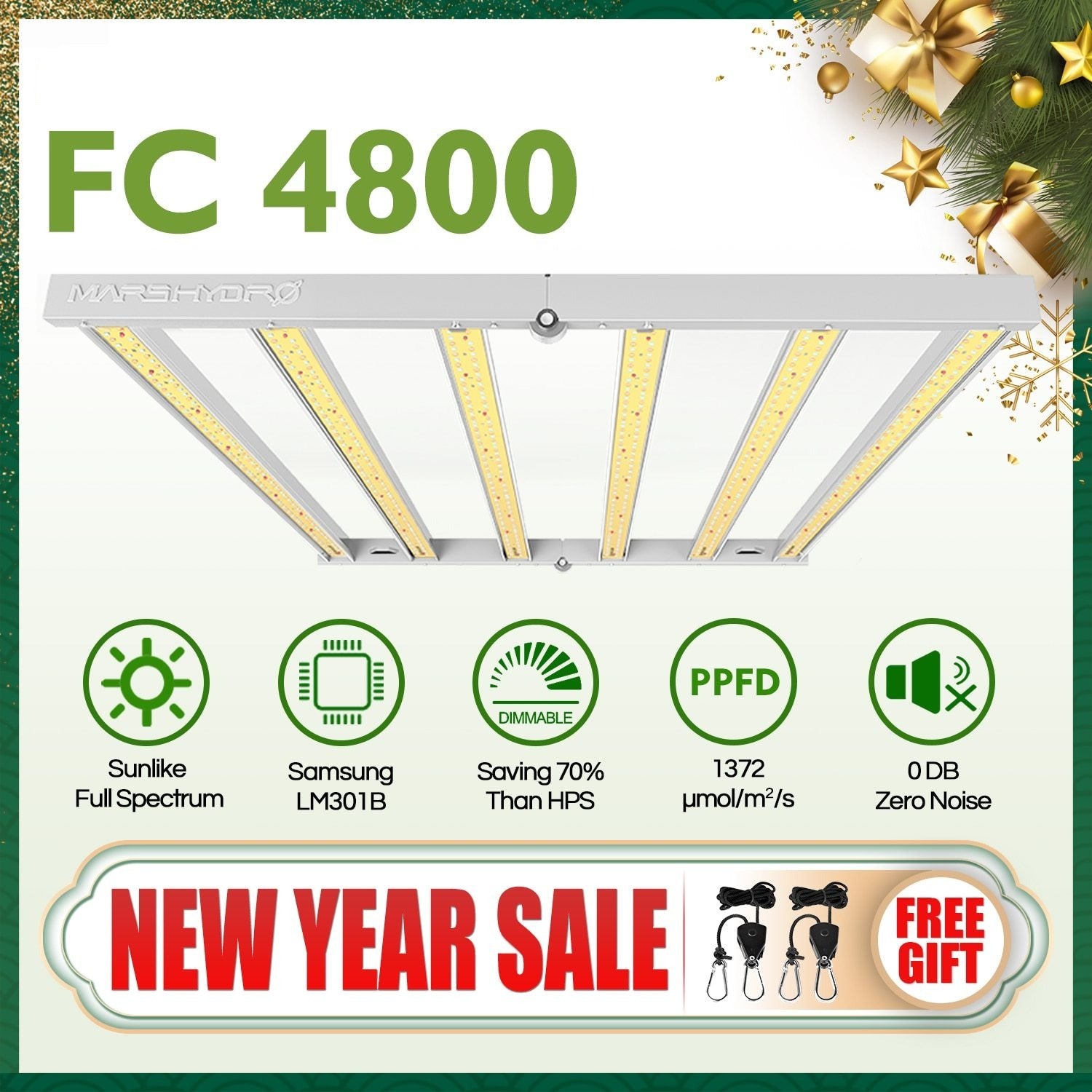FC 4800 Samsung LM301B Full Spectrum LED Grow Lights Strip Grow Tent Hydroponics Veg and Flower