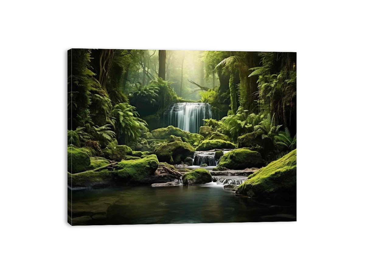 Rainforest River Canvas Art Print