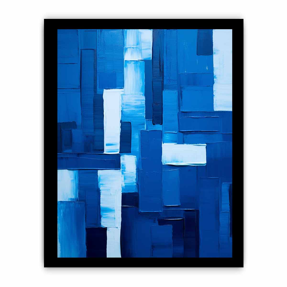 Modern Art Blue  Canvas Painting  Print