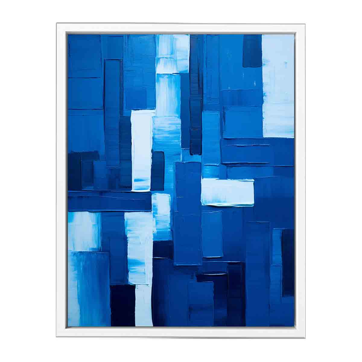 Modern Art Blue  Canvas Painting  Print