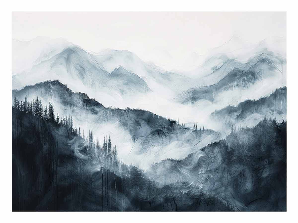 Mountain Canvas Painting Print