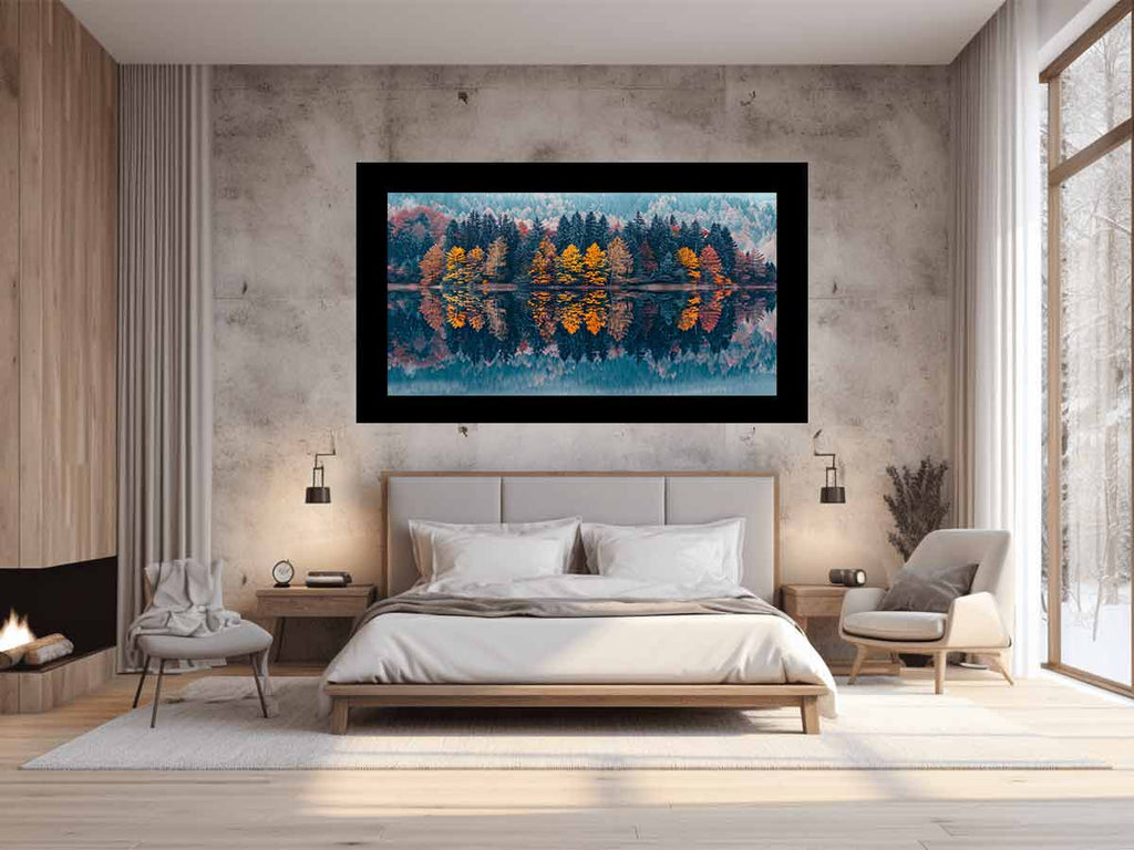 Autum  Forest Lake Canvas Painitng Print