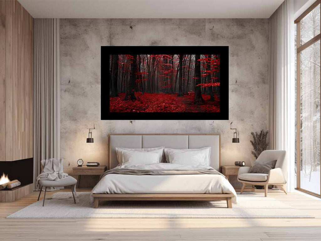 Red Trees  Phtograpahy Art Canvas Art Print
