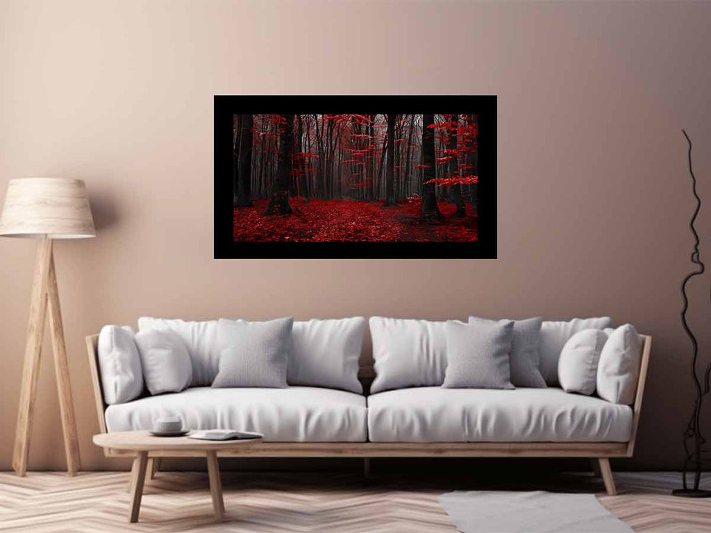Red Trees  Phtograpahy Art Canvas Art Print