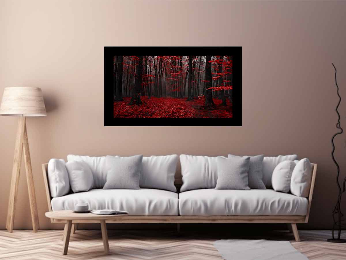 Red Trees  Phtograpahy Art Canvas Art Print